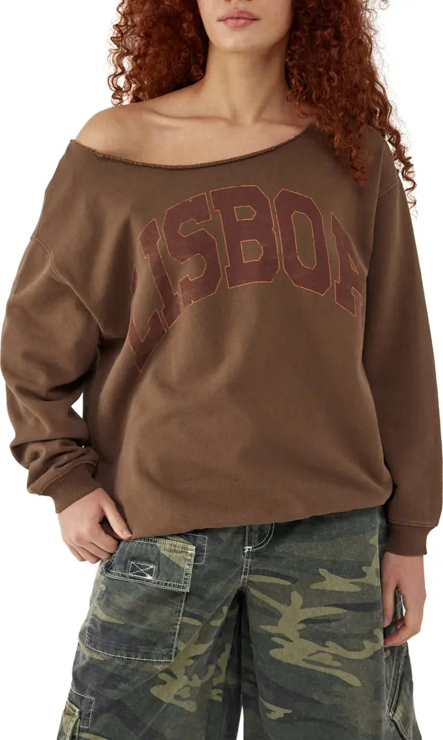 BDG Urban Outfitters LIsboa Off the Shoulder Sweatshirt | Nordstrom | Nordstrom