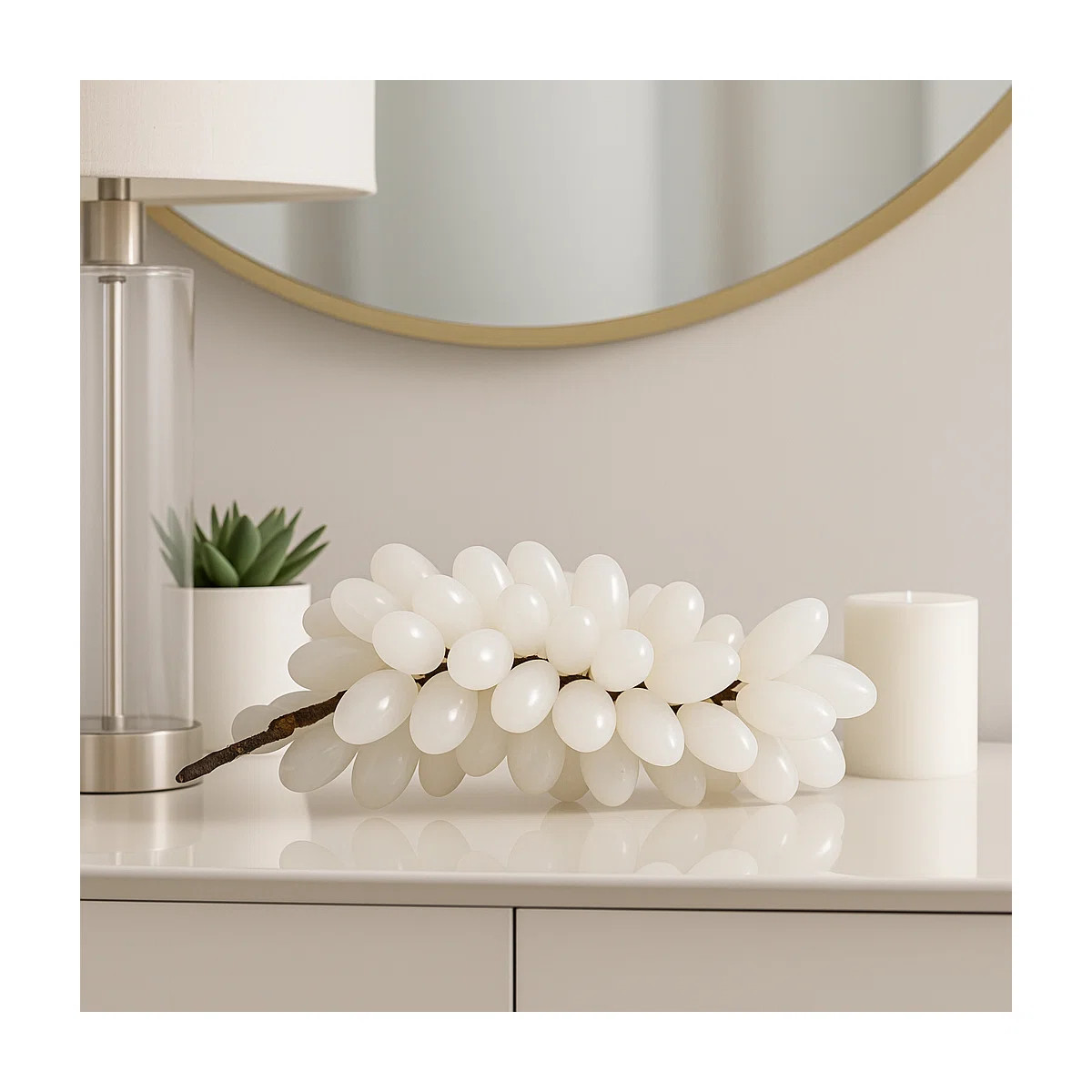 Osiris Stone Grape Decorative Object - Home Decor Sculpture Figurine Or Statue For Living Room De... | Wayfair North America