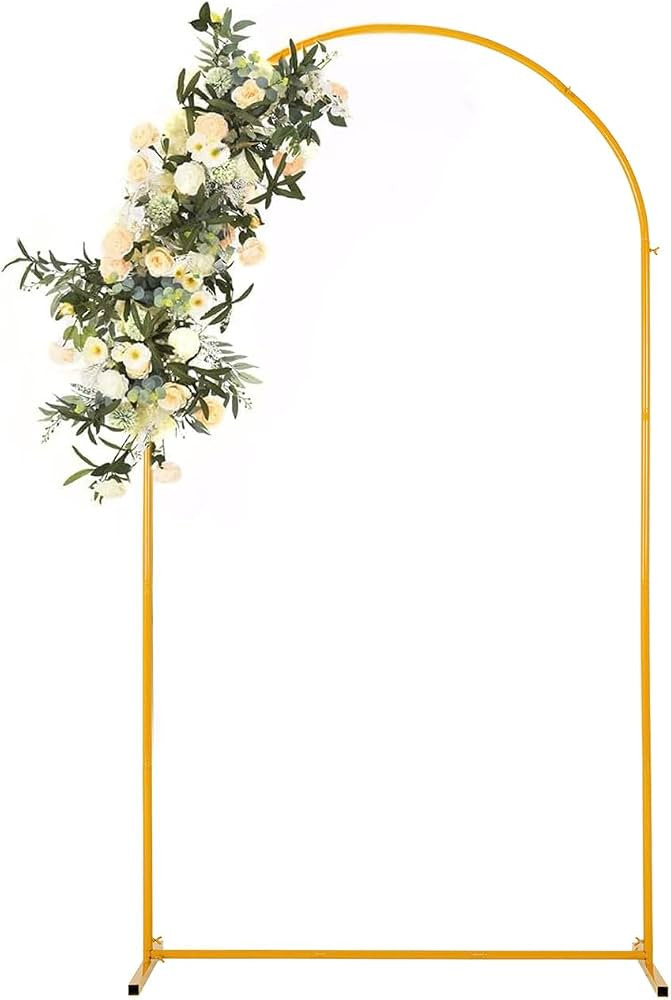 Vincidern 7.2 ft Balloon Arch Backdrop Stand Gold, Wedding Arch for Birthday Party, Bridal Baby S... | Amazon (US)