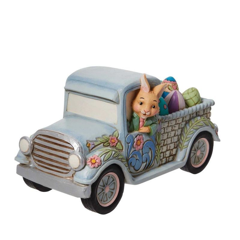 Jim Shore 4.0" Hauling Easter Wishes Your Way Truck With Eggs  -  Decorative Figurines | Target
