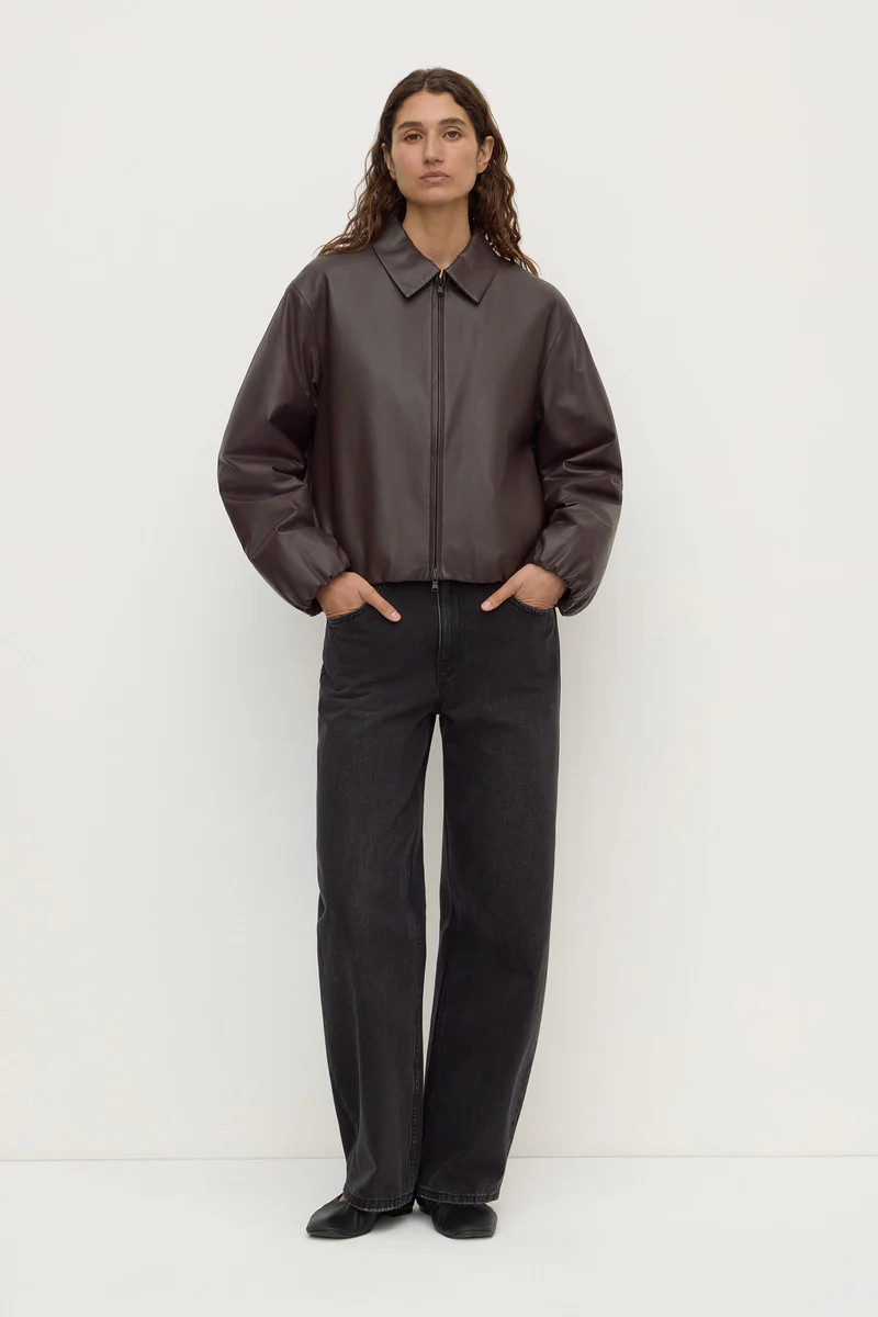 Myra Leather Bomber | Assembly Label (AU)