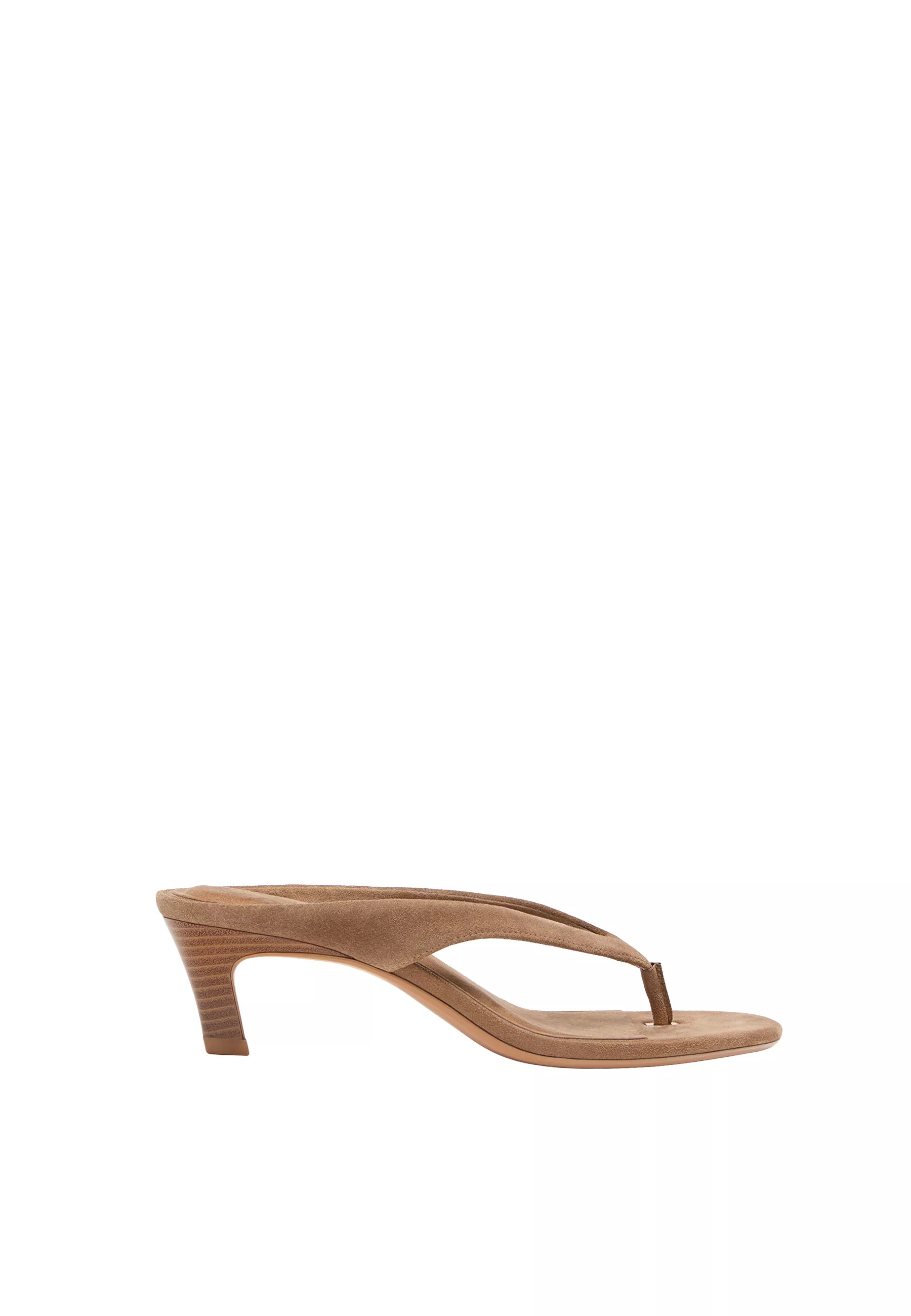 Leather thong heeled sandals - Women's See all | Stradivarius United Kingdom | Stradivarius (UK)