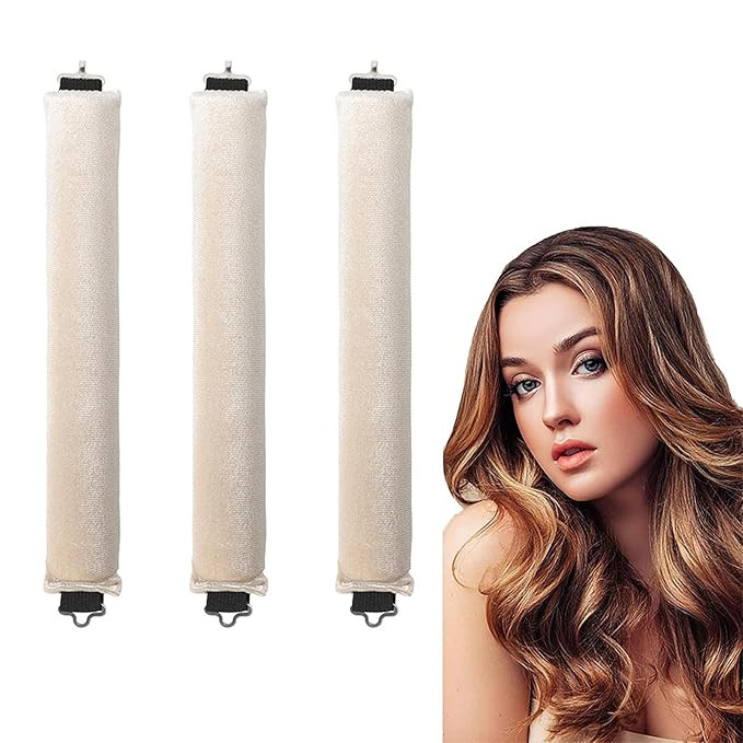 3PCS Heatless Hair Curlers for Overnight Curls | Curling Rods with Hook for All Hair Types | No H... | Amazon (US)