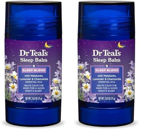 Dr Teal's Sleep Body Balm with Melatonin, Lavender & Chamomile Essential Oils, 2.5oz (Pack of 2) | Amazon (US)