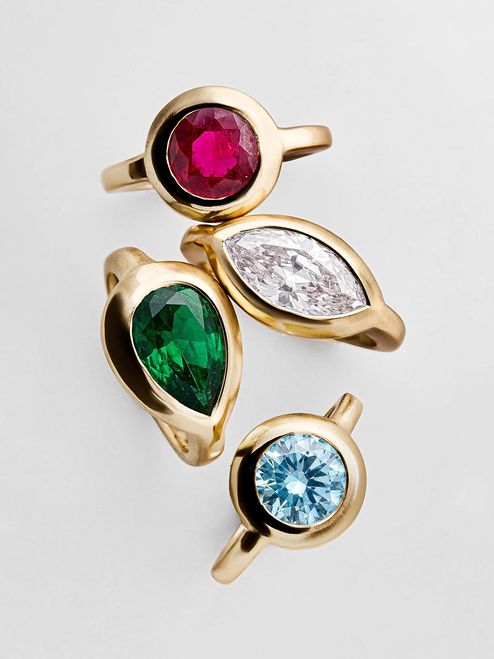 Gold Cubic Zirconia Custom Birthstone Ring - Emerald | BaubleBar