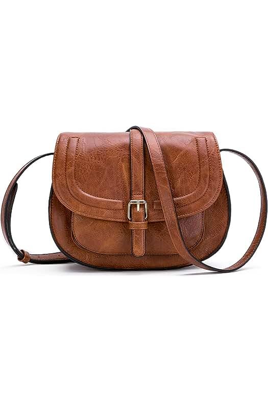 Crossbody Bags for Women,Small Saddle Purse and Boho Cross Body Handbags,Vegan Leather | Amazon (US)