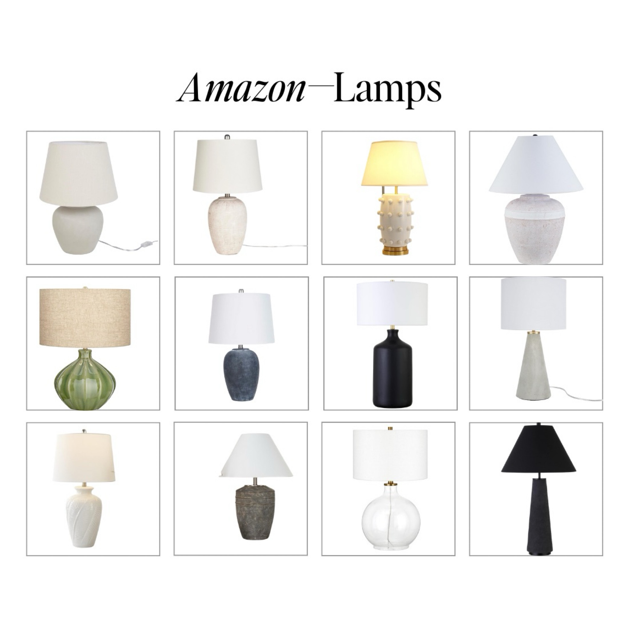 Large table lamps for your nightstand!