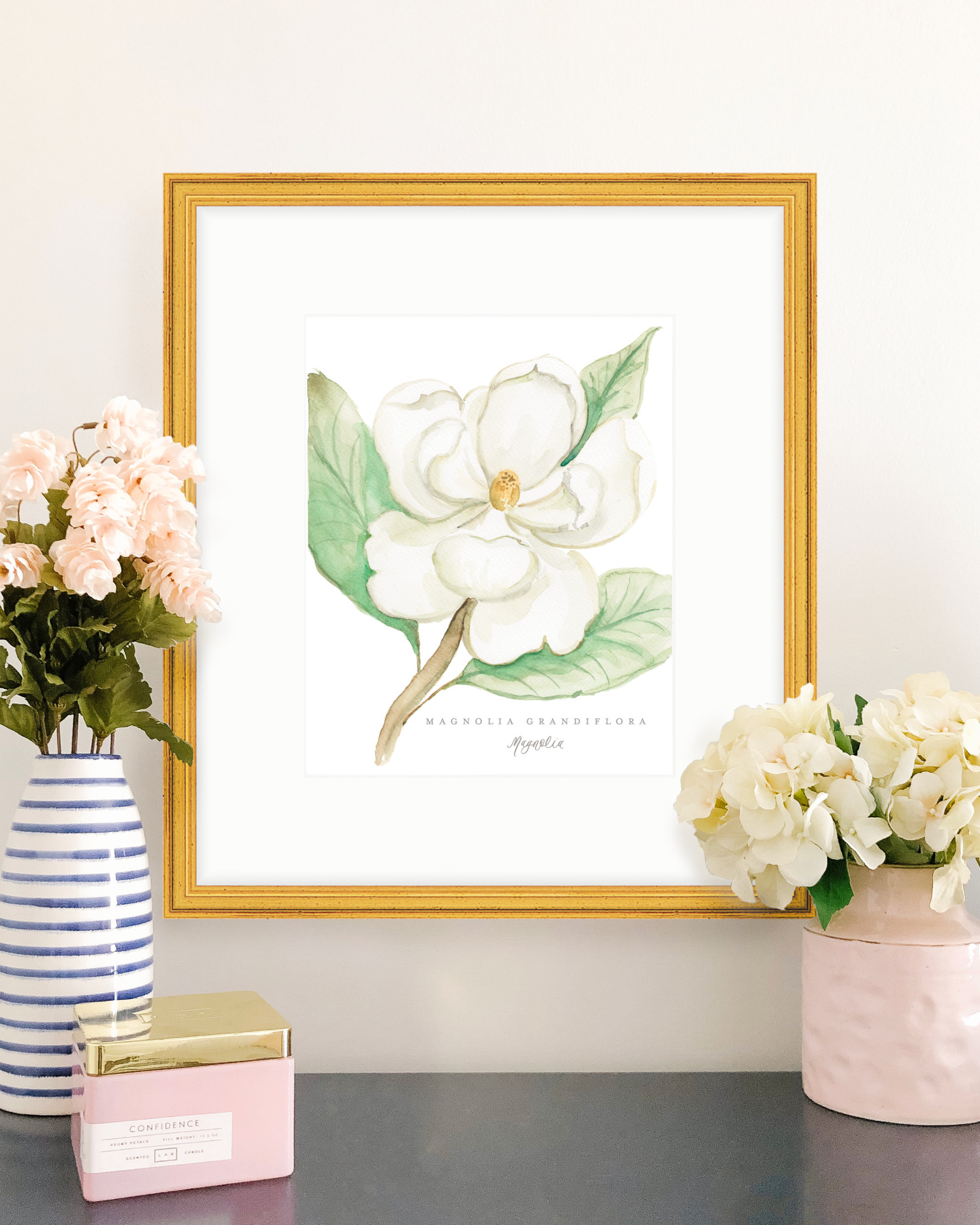 Magnolia Watercolor Floral Art Print — Simply Jessica Marie | Simply Jessica Marie