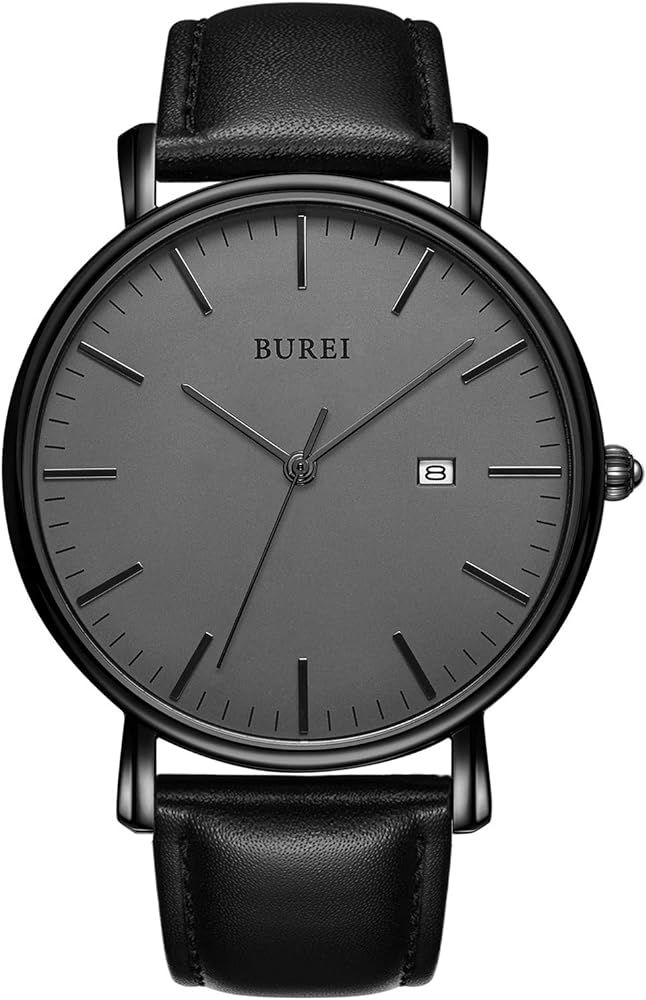 BUREI Men's Fashion Minimalist Wrist Watch Waterproof Watches Simple Ultra Thin Watches Analog Qu... | Amazon (US)