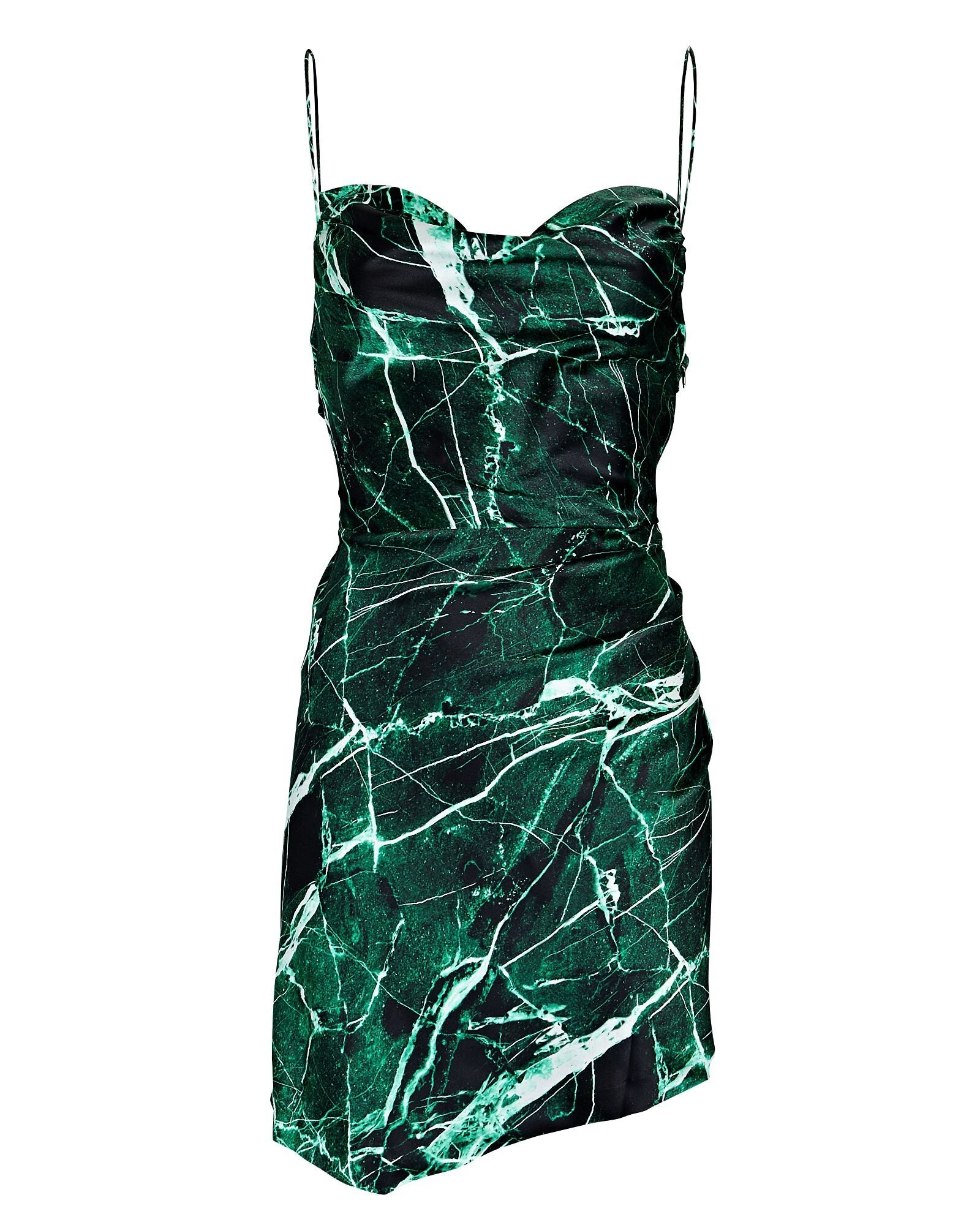 Auris Marble Print Silk-Blend Mini Dress | INTERMIX