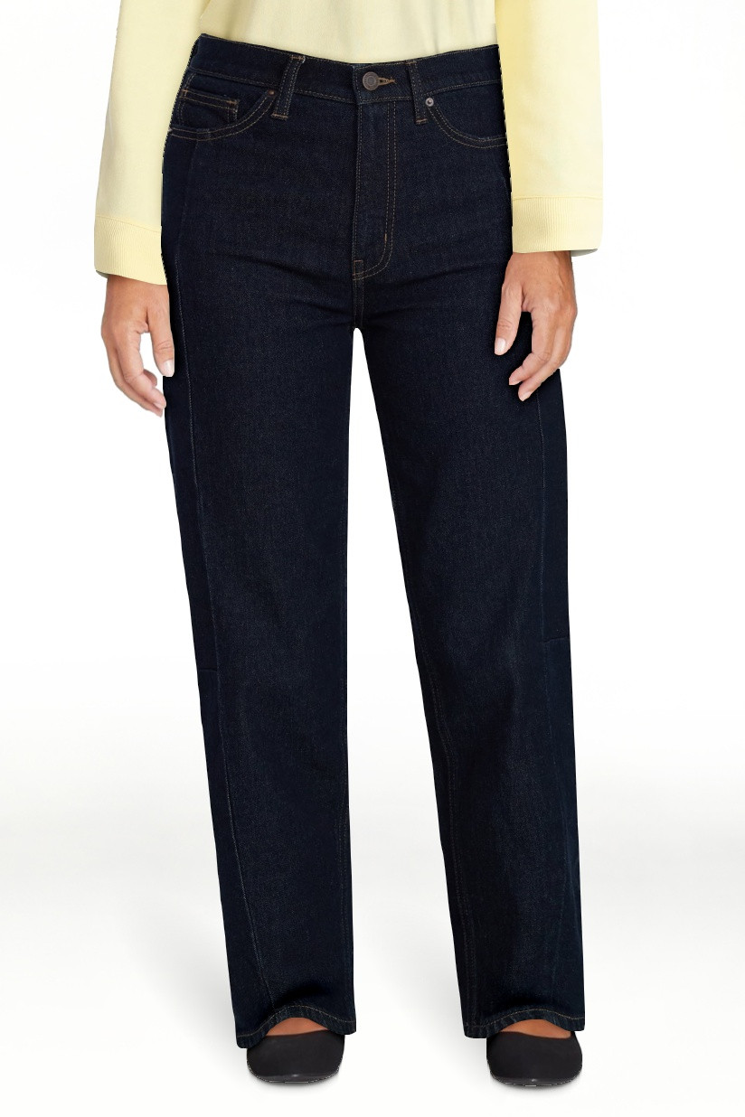 Time and Tru Women's High Rise Barrel Jeans, 28" Inseam, Sizes 0-20 | Walmart (US)