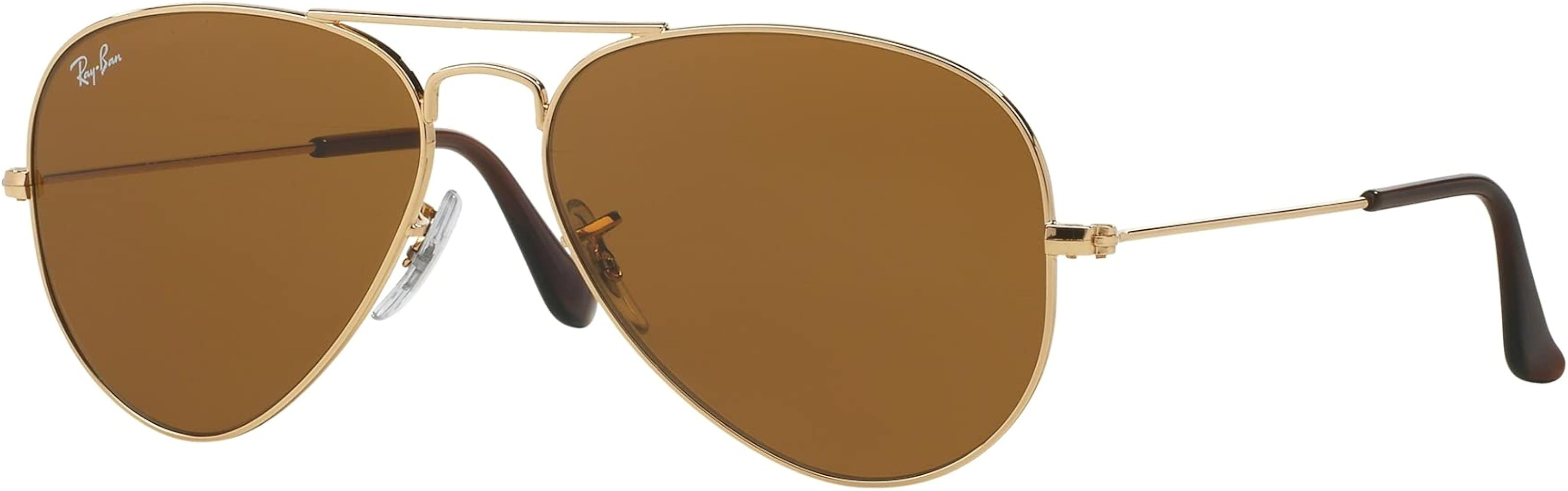 Ray-Ban RB3025 Metal Aviator Sunglasses + Vision Group Accessories Bundle | Amazon (US)