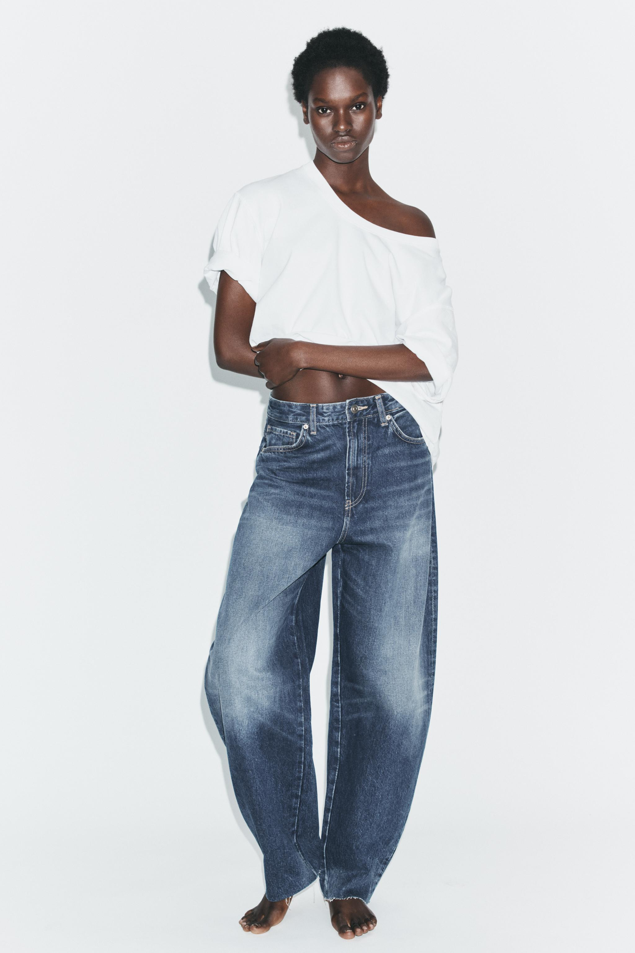 TRF BARREL HIGH WAIST JEANS | Zara US