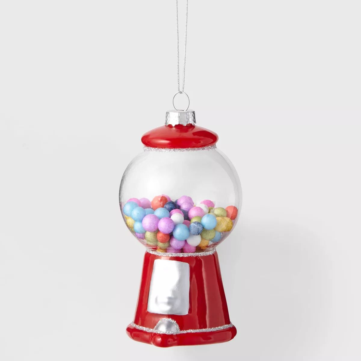 4.5" Glass Gumball Machine Christmas Tree Ornament Red - Wondershop™ | Target