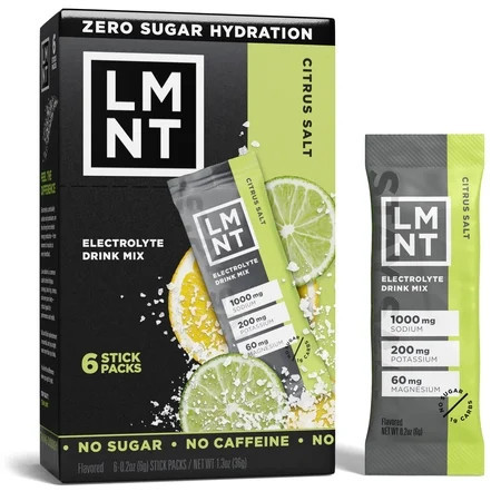 LMNT Zero Sugar Electrolyte Drink Mix - Citrus - 6ct | Walmart (US)