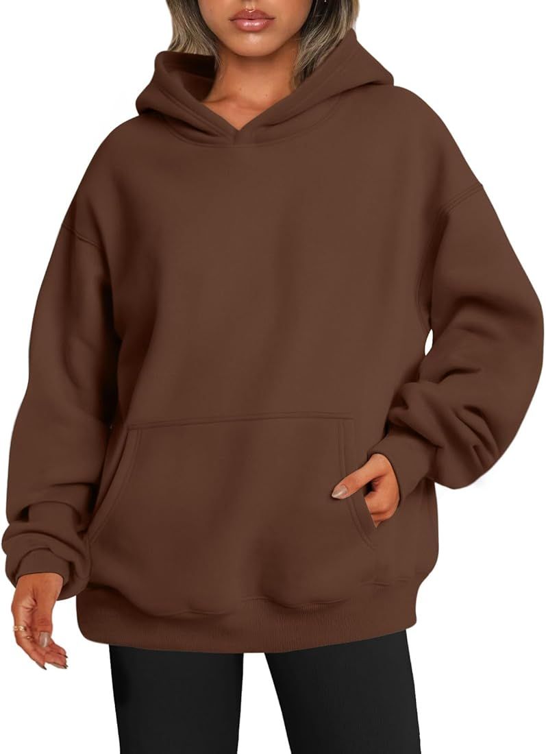 Womens Oversized Sweatshirts Pullover Hoodies Fleece Sweaters Long Sleeve With Pockets Winter Fal... | Amazon (US)