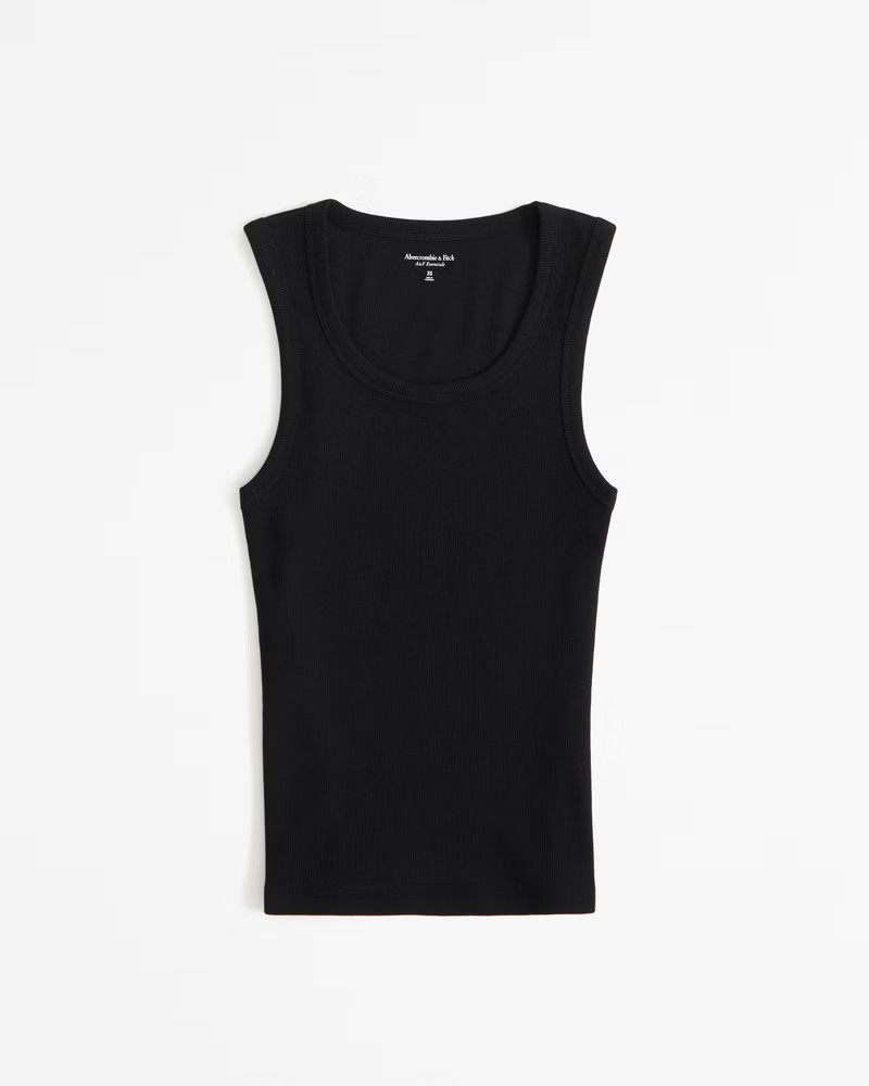 Essential Tuckable High Scoopneck Rib Tank | Abercrombie & Fitch (US)