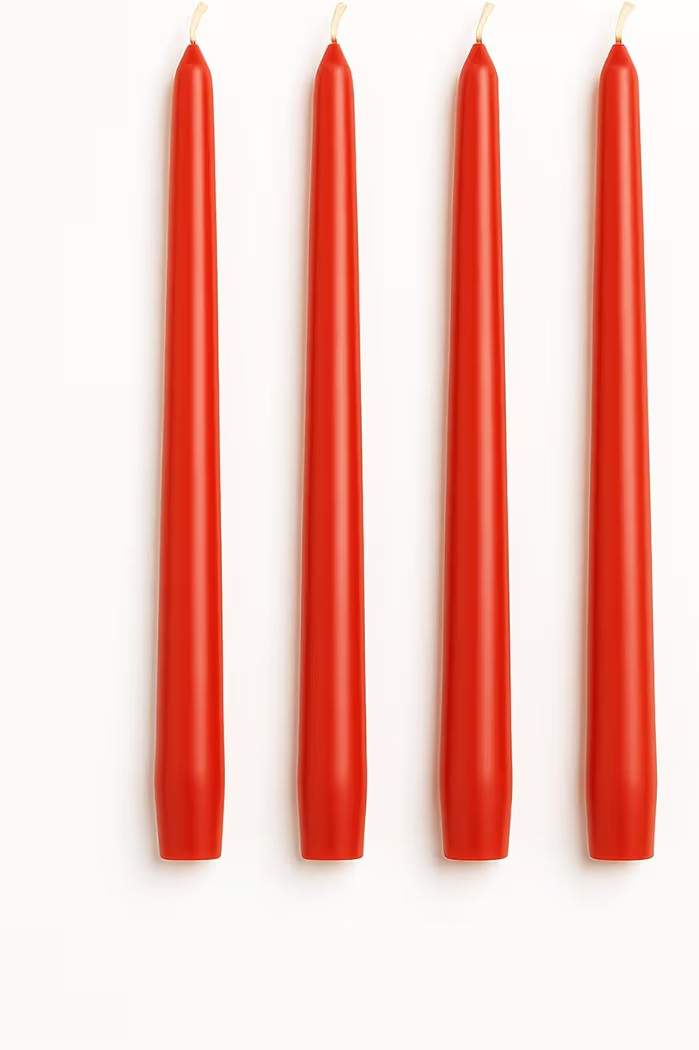 Dinil Red Taper Candles – 10 Inch Tapered Candles Set of 4 – Unscented Taper Candles – Deco... | Amazon (US)