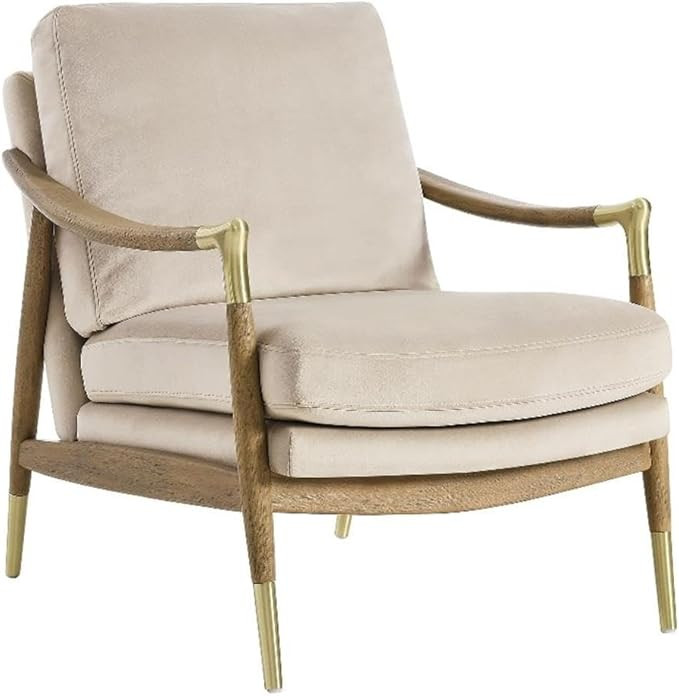 Modway Langford Stain-Resistant Performance Velvet Armchair – Mid Century Modern Velvet Chair w... | Amazon (US)