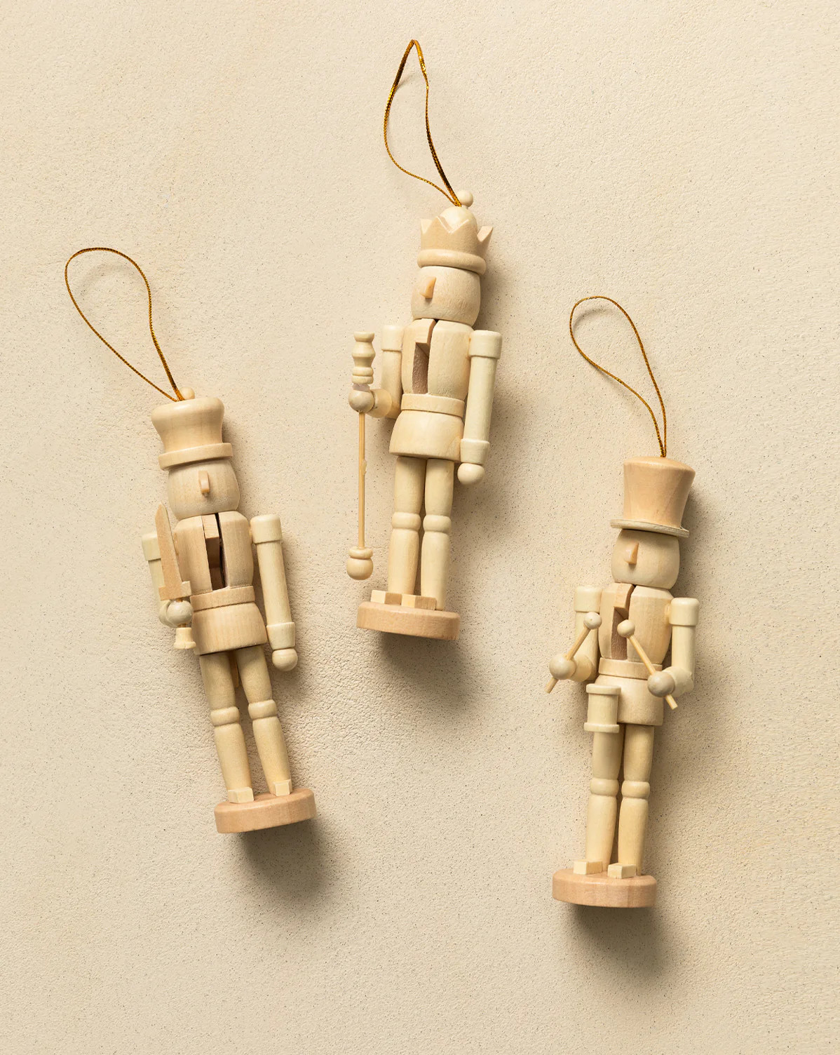 Wooden Nutcracker Ornaments (Set of 3) | McGee & Co. (US)