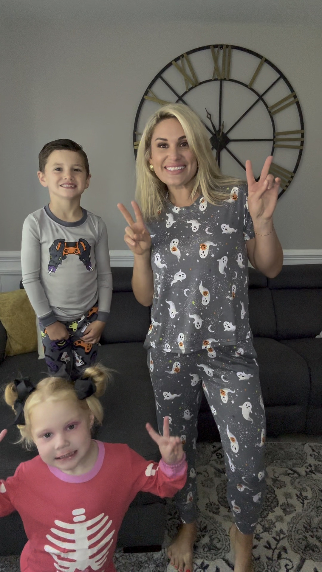 Walmart has the best Halloween PJ, at an affordable price!!! You cannot beat it!!

Mom wearing size MEDIUM 
KIDS PJ’s are true to size! 