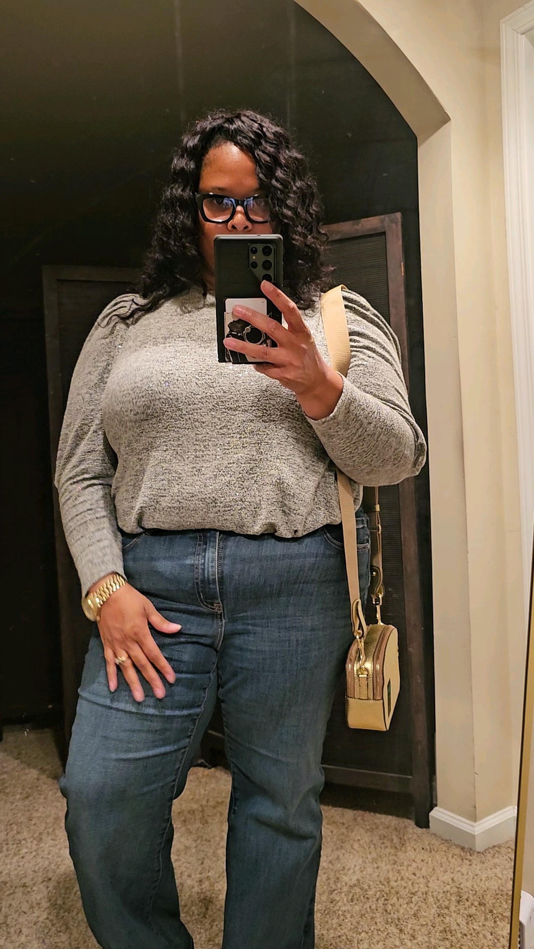 Could not wait to try the gold chain strap with this small crossbody.  From casual to night on the town with a swap of the strap.

#LTKItBag #LTKWatchNow #LTKPlusSize