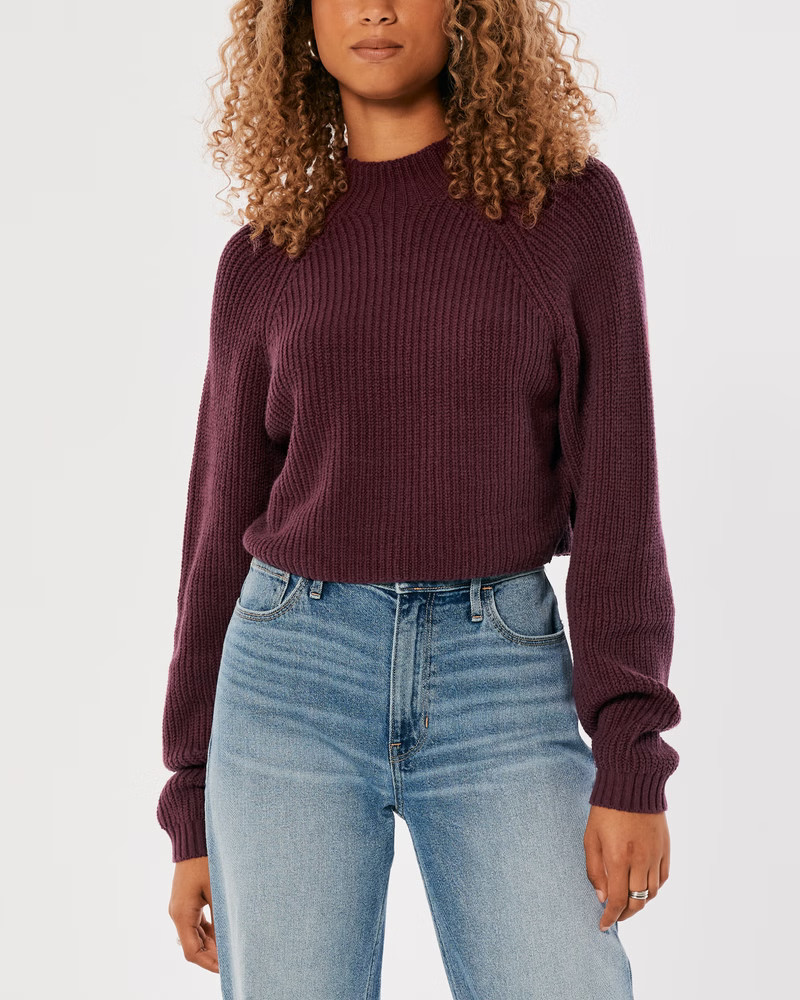 Women's Easy Mock-Neck Sweater | Women's Tops | HollisterCo.com | Hollister (US)