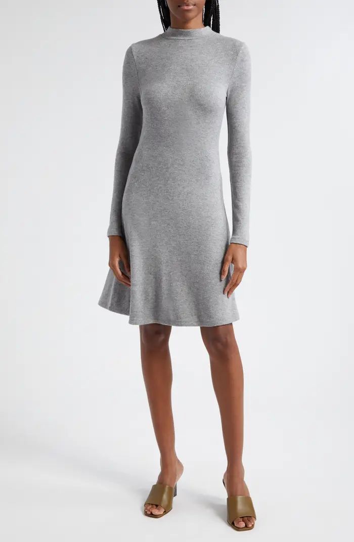 Long Sleeve Fit & Flare Knit Dress | Nordstrom
