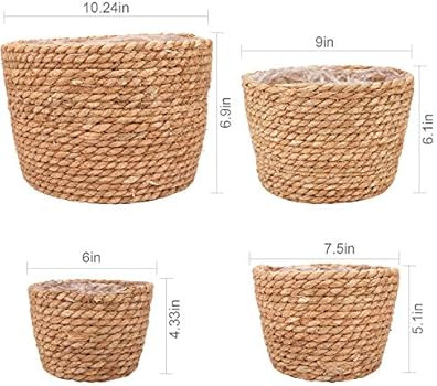 Seagrass Planter Basket Stylish Planter Baskets for Indoor and Outdoor Plants Perfect for Flower ... | Amazon (US)