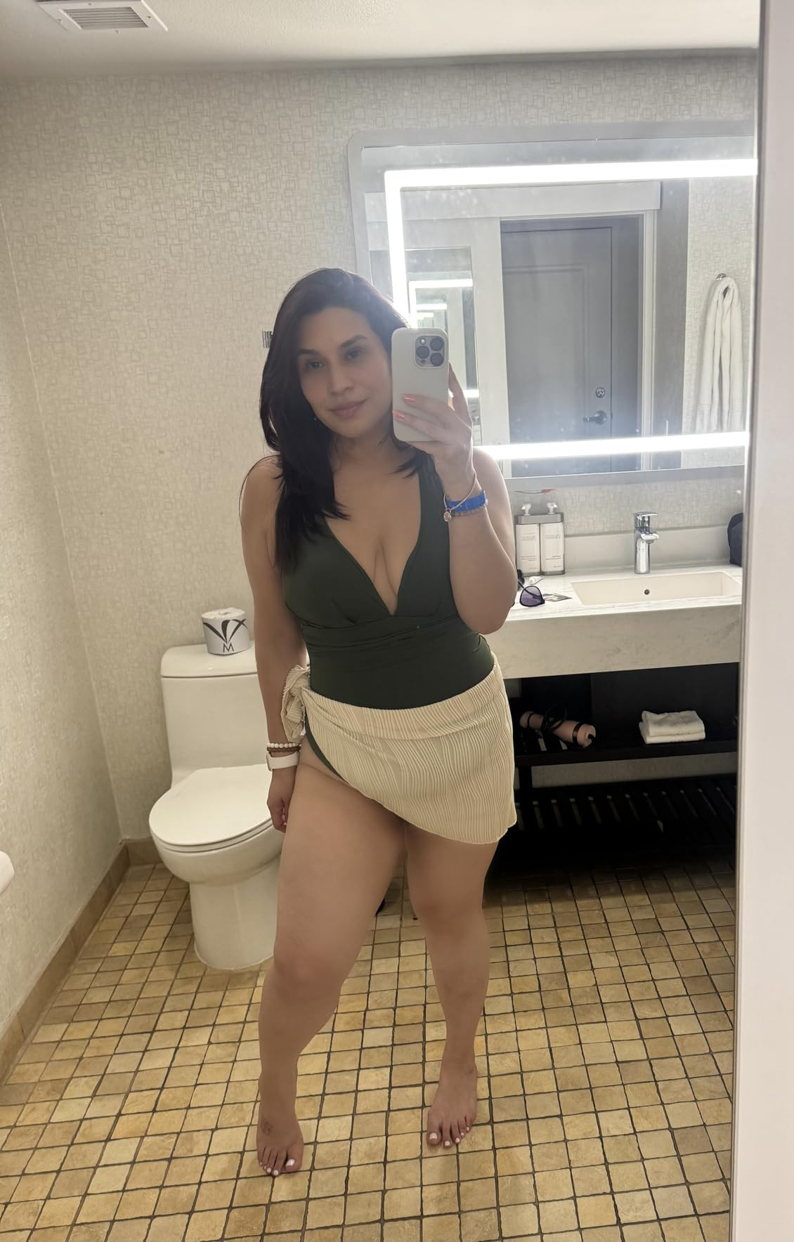 QINSEN Womens Sexy V Neck One Piece Bathing Suit Cross Back Swimsuit High Waist Monokini | Amazon (US)