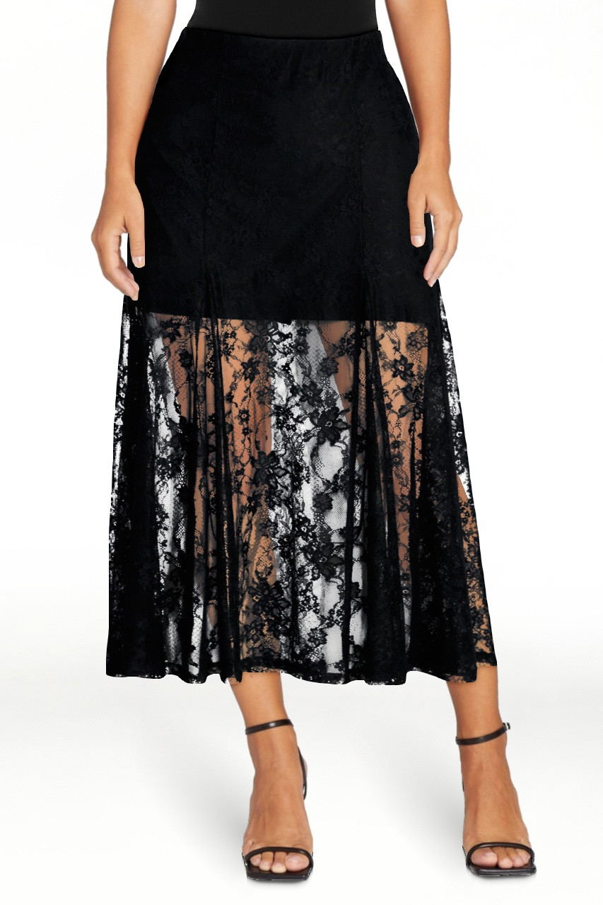 Devil Wears Prada Scoop Collection Women's Lace Maxi Skirt, Sizes XS-XXL - Walmart.com | Walmart (US)