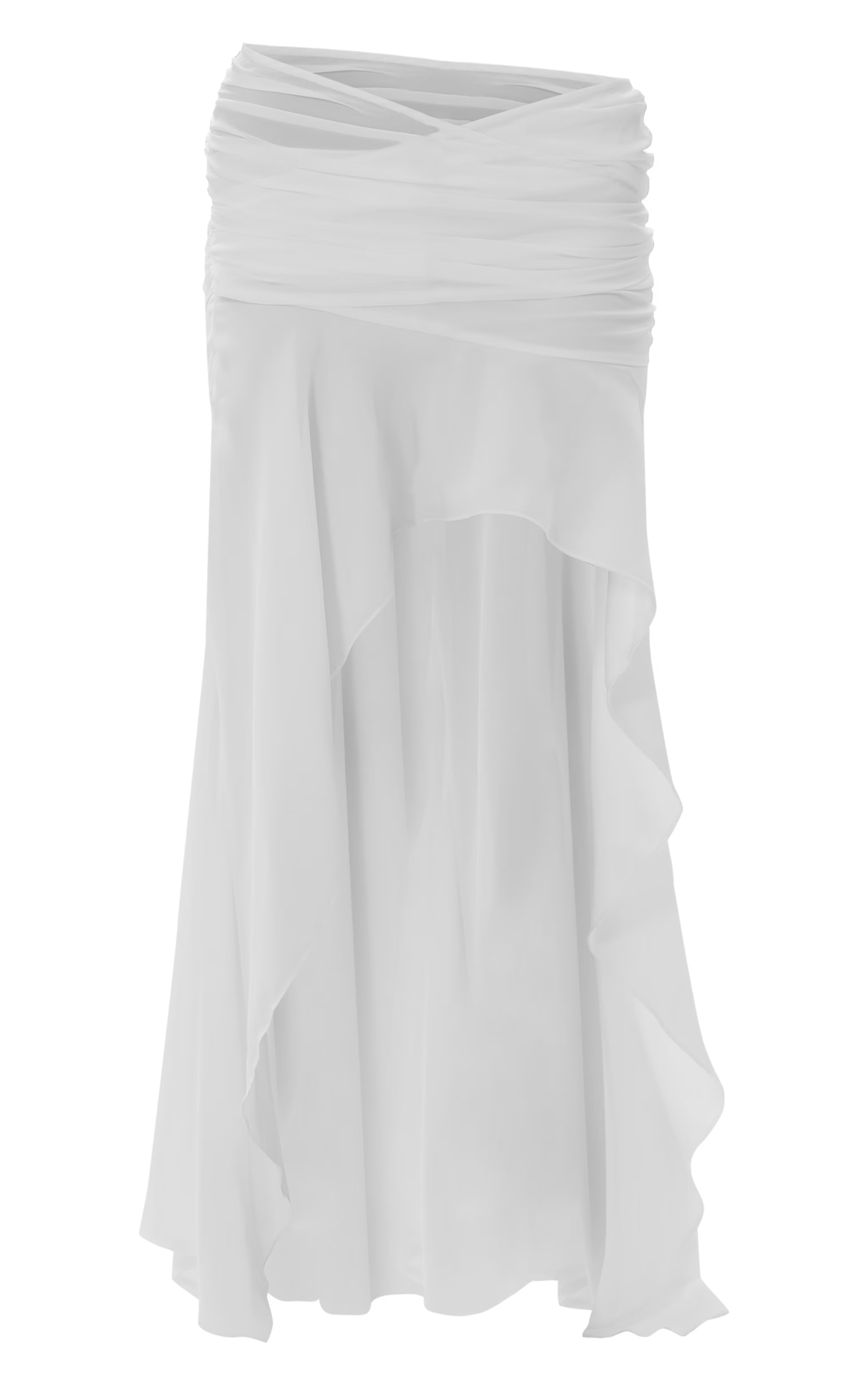 White Ruffle Detail Maxi Skirt | Two Piece Sets | PrettyLittleThing US