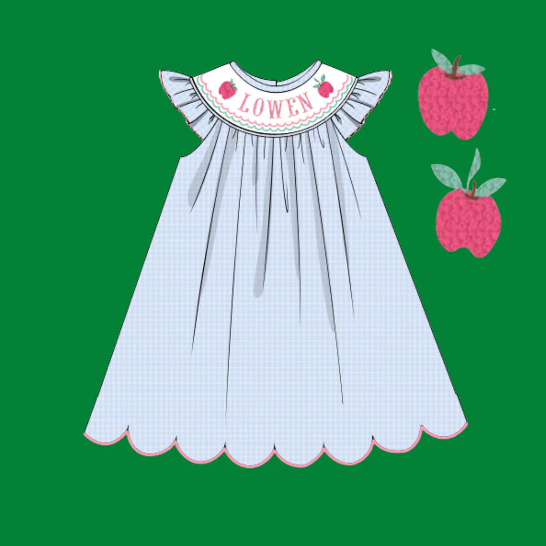 PERSONALIZED Apple Dress PREORDER (Ships late July) | Mini Pearl Co.