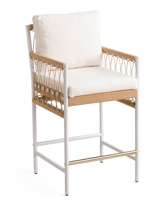 Counter Stool With Rope Detailing | TJ Maxx