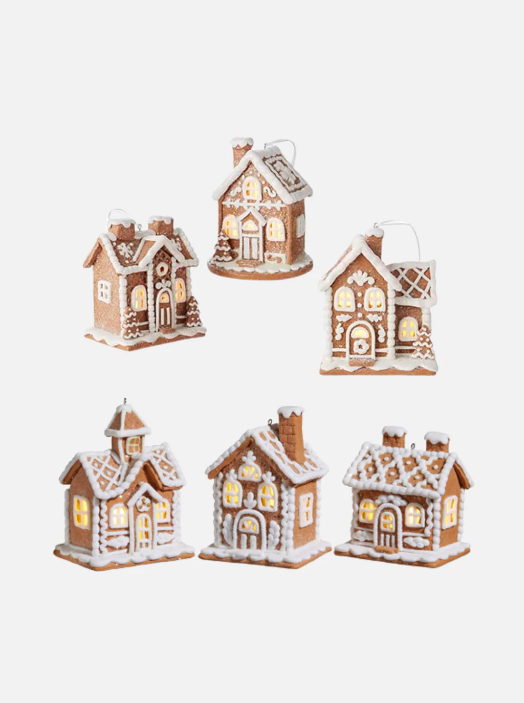 Lighted Gingerbread House Ornaments | House of Jade Home