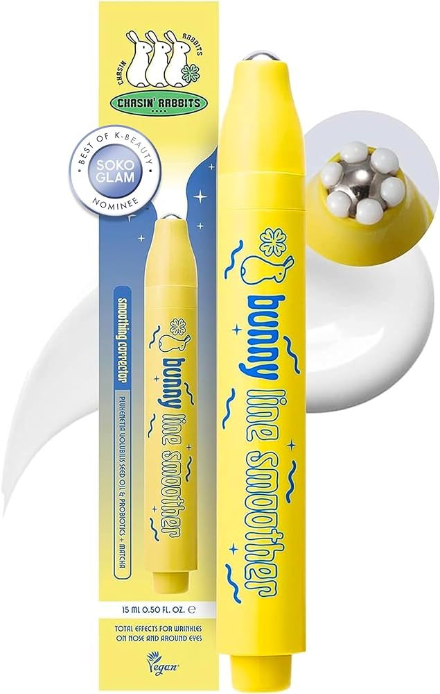 CHASIN' RABBITS Bunny Line Smoother Eye Cream Roller | Vegan Korean Skin Care Eye Cream with Surg... | Amazon (US)