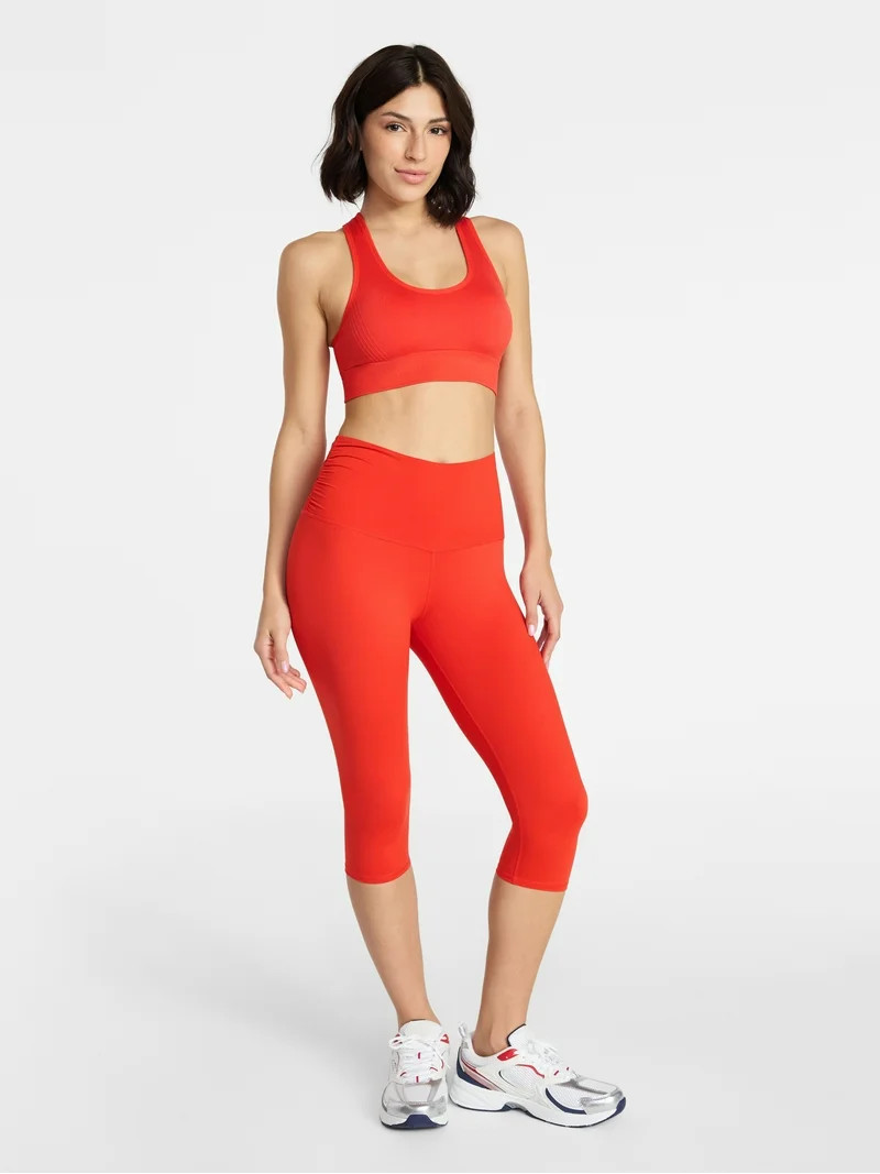 Avia Women's Side Ruched Color Capri, Sizes XS-XXXL | Walmart (US)