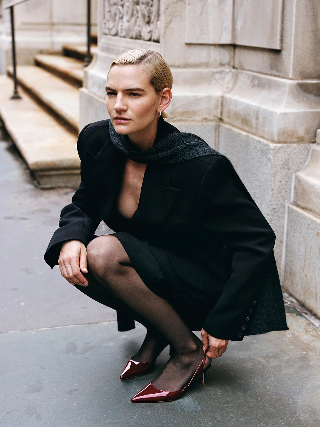 Classic Slingback 70 in Merlot Patent| Unrivaled Comfort | Marion Parke