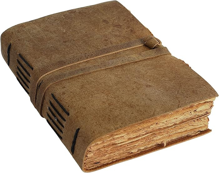 Vintage Leather Journal for women and men 8 x 6 inch Antique Handmade Deckle Edge Vintage Paper L... | Amazon (US)