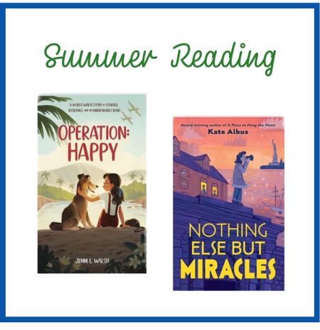 If you’re looking for books to engage your middle readers, here are two that my crew enjoyed: 

📖 Operation Happy: {Even my 14 year old liked this one!!} A young girl tries to cope with WWII and pressures of family life with her trusty dog, Happy. The book features the dog’s point of view and is inspired by real-life experiences of a young Pearl Harbor survivor. *The book does have heavy content including war, depression, family hardships. We listened to this one on audio and the kids would say can we listen to our book as soon as we got in! 

📖We are big fans of @kealbus Nothing Else But Miracles shares a hopeful WWII story about three siblings having to navigating on their own during the war in NYC. This novel embraces the power of community during hard times