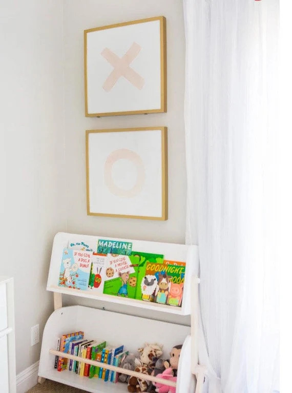 Blush Pink XO Watercolor Print | Girls Nursery Art | Nursery Art | Etsy (US)