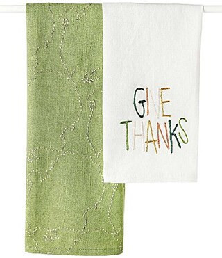Coton Colors Thanksgiving Collection Give Thanks Kitchen Towels Set of 2 | Dillard's
