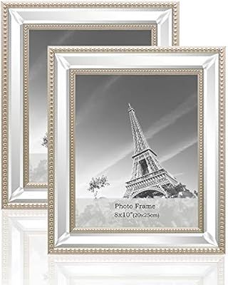 Meetart 8x10 2 Pack Mirror Photo Frames Sets For Wall Pictures Decor or Table Stand | Amazon (US)