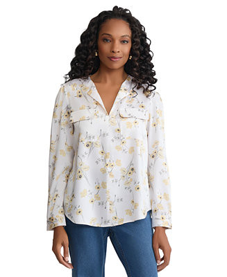 Women's Simplified V-Neck Utility Top | Macy's