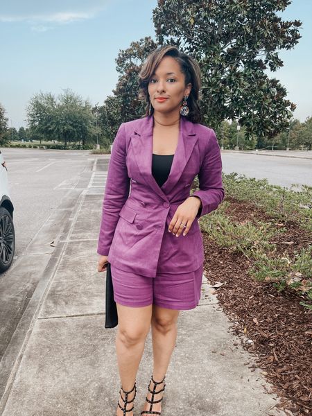 Date night with this purple blazer and mom shorts from ASOS. 

#LTKFind #LTKstyletip #LTKunder100