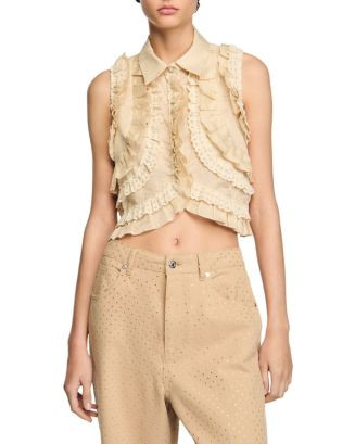 Ruffled Crop Shirt | Bloomingdale's (US)