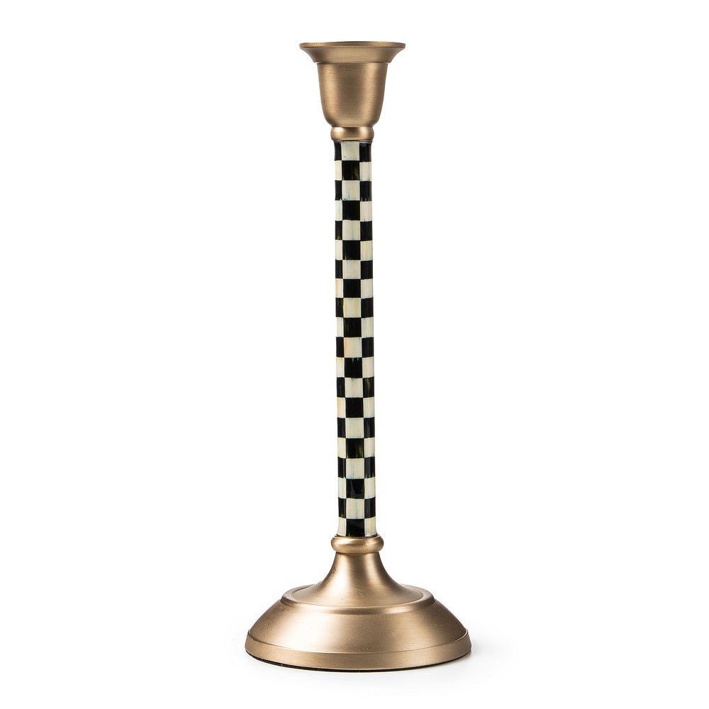 Courtly Check Medium Candlestick | MacKenzie-Childs
