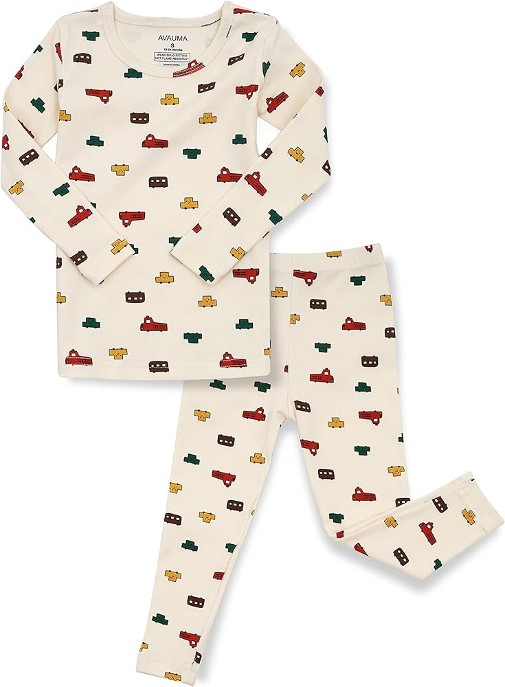 AVAUMA Baby Boys Girls Pajama Set 6M-8T Kids Cute Toddler Snug fit Pjs Cotton Sleepwear | Amazon (US)