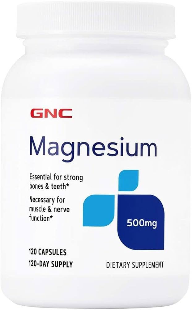 GNC Magnesium 500mg, 120 Capsules, Supports Calcium Absorption and Strong Teeth and Bones | Amazon (US)