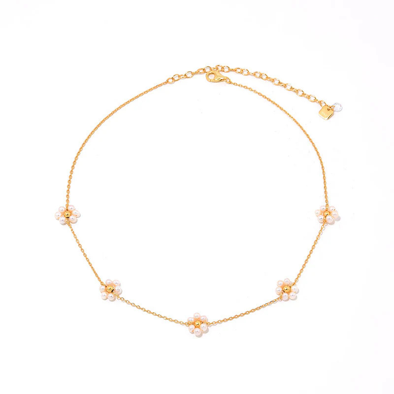 Pearl Daisy Chain - 18k Gold Jewelry by Apelila | Apelila Jewelry